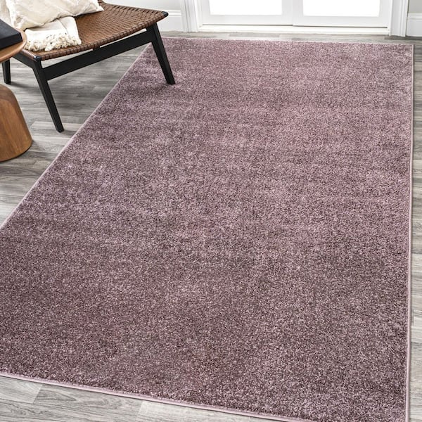 Haze Solid Low-Pile Light Purple 9 ft. x 12 ft. Area Rug