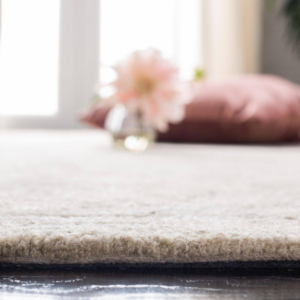 Elegant Gray Hand-Tufted Wool Area Rug 8' x 10'