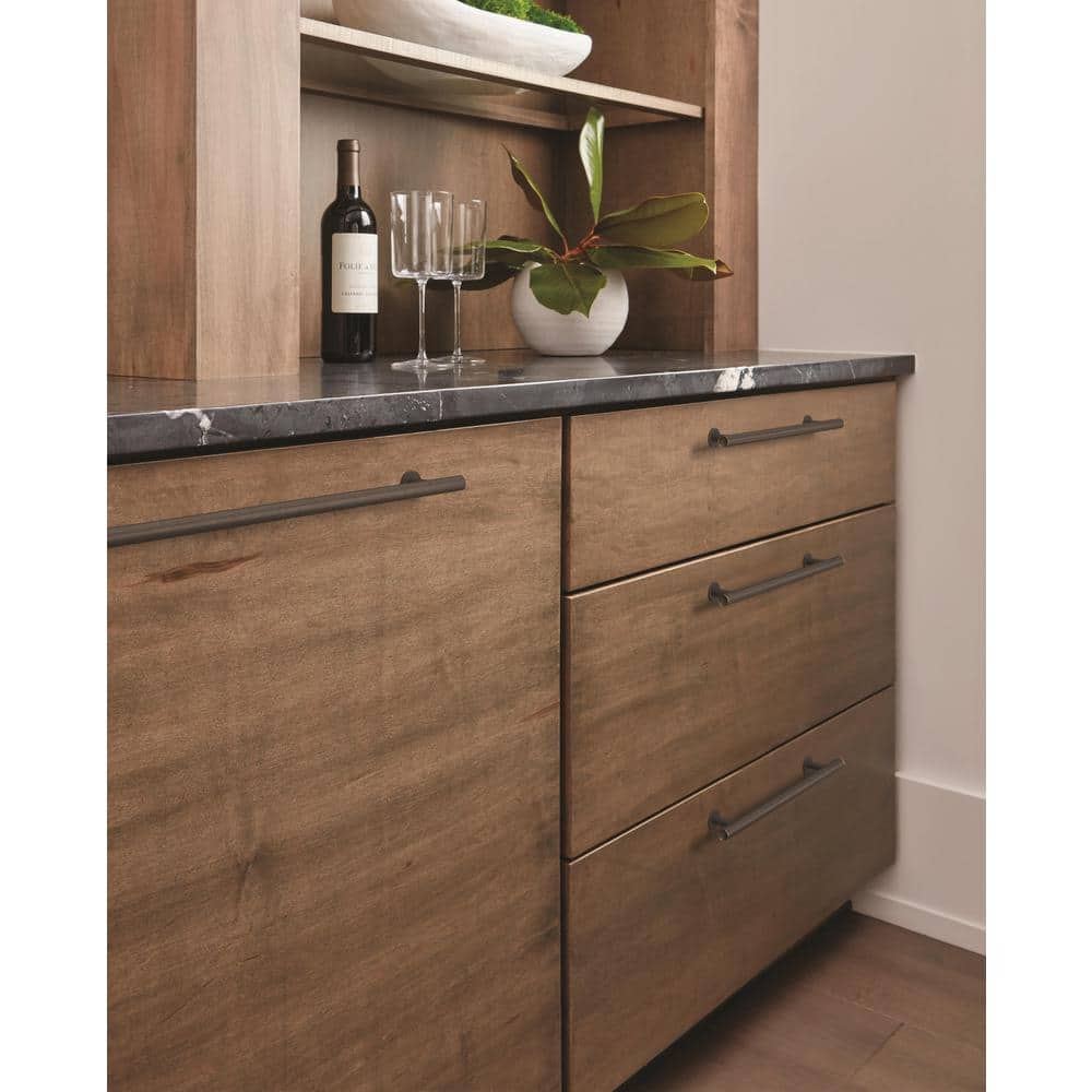 Modern Oil-Rubbed Bronze Bar Cabinet Pull with Mounting Hardware