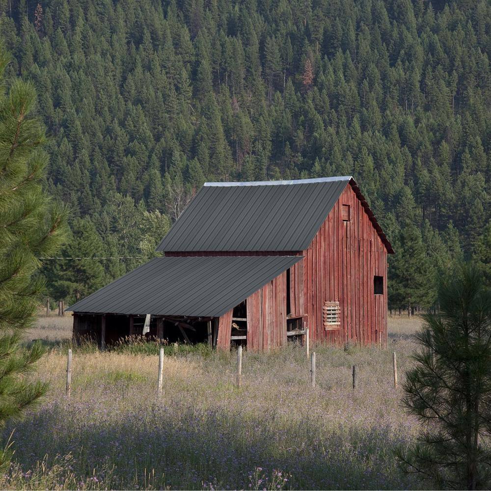 16.77 in. x 42.52 in. Gray Galvanized Metal Corrugated Roof Panels