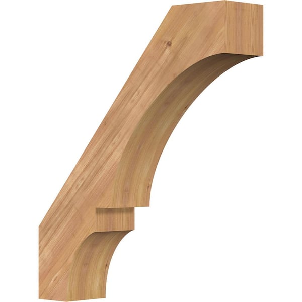 Ekena Millwork 5 1/2"W x 24"D x 28"H Balboa Smooth Knee Brace, Western Red Cedar