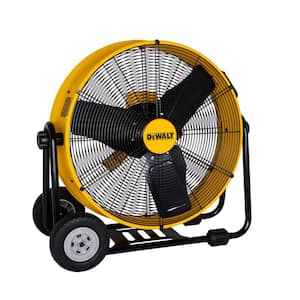 24 in. Heavy-Duty Drum Fan with Extra Long 12 ft. Power Cord and Stepless Speed Control