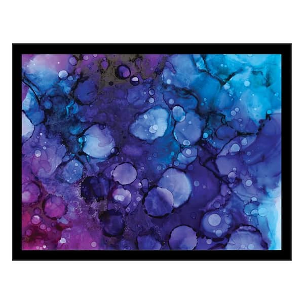 VENICE BEACH Collections Wahl Alcohol Inks Design-Purple/Blue Framed Print by Sarah Wahl 1 Piece Framed Graphic Print 18 in. x 14 in.