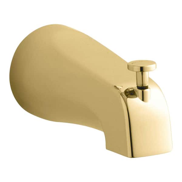 KOHLER Devonshire 4-7/16 in. Diverter Bath Spout with NPT Connection in Vibrant Polished Brass