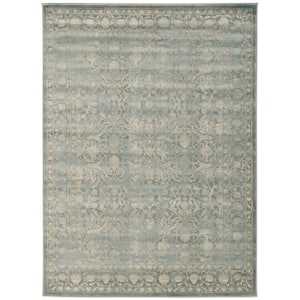 Colosseo Gray 5 ft. x 7 ft. Traditional Oriental Vintage Area Rug