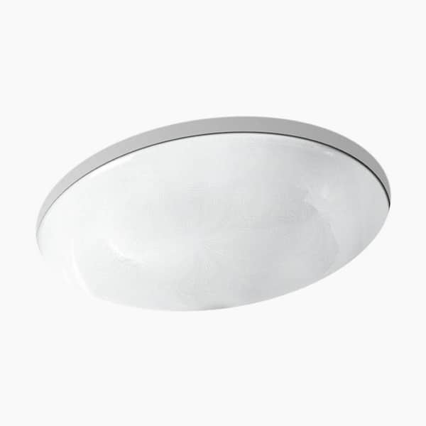 Sartorial Paisley Caxton 19.19 Undermount Vitreous China Bathroom Sink in White Sartorial Paisley