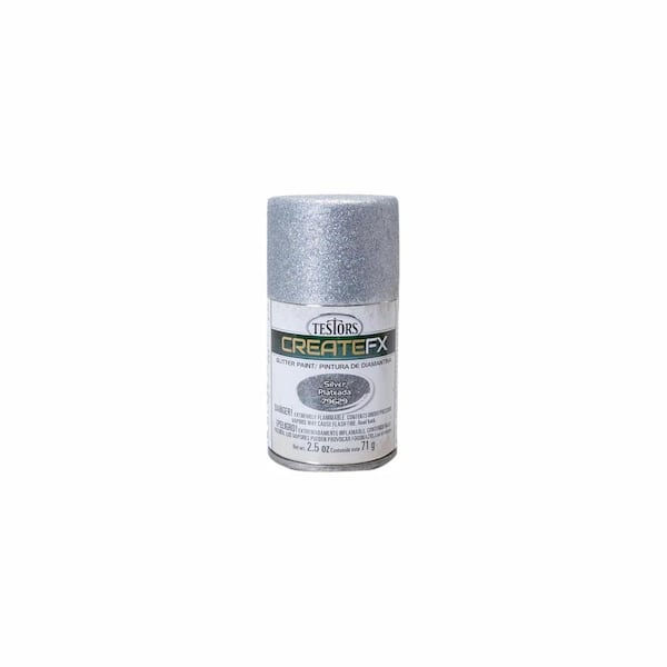 Testors CreateFX 2.5 oz. Silver Glitter Spray Paint (3-Pack) 79629