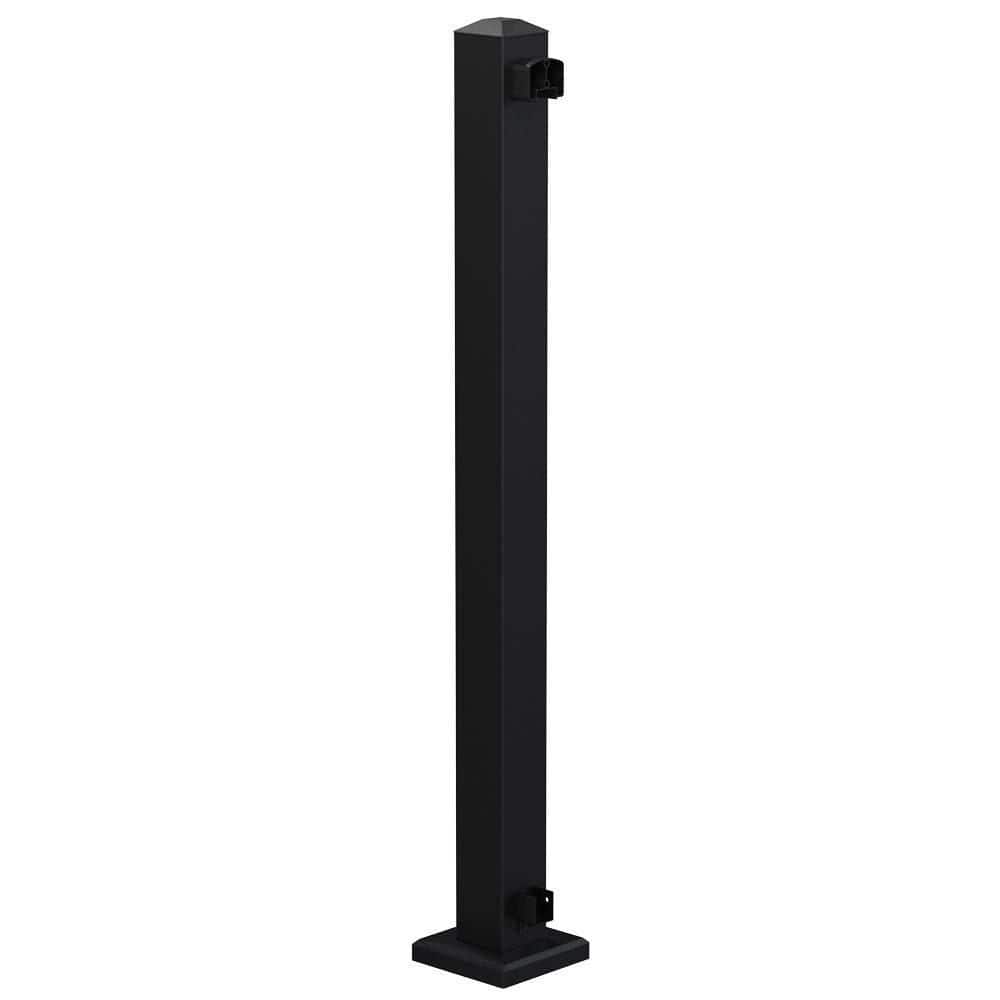 42 in. H x 5-11/16 in. W Matte Black Aluminum Deck Railing End Post Kit price history on PriceWatchPro
