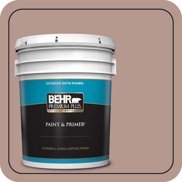 BEHR PREMIUM PLUS 5 gal. #N160-4 Sonora Rose Satin Enamel Exterior Paint & Primer