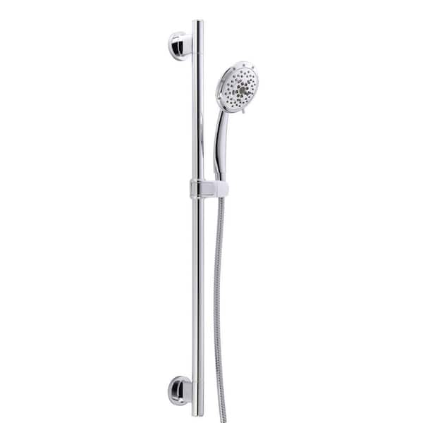 Gerber Versa 5-Spray Round Wall Bar Shower Kit with Hand Shower in Chrome
