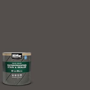 1 qt. #PPU24-02 Berry Brown Solid Color Waterproofing Exterior Wood Stain and Sealer