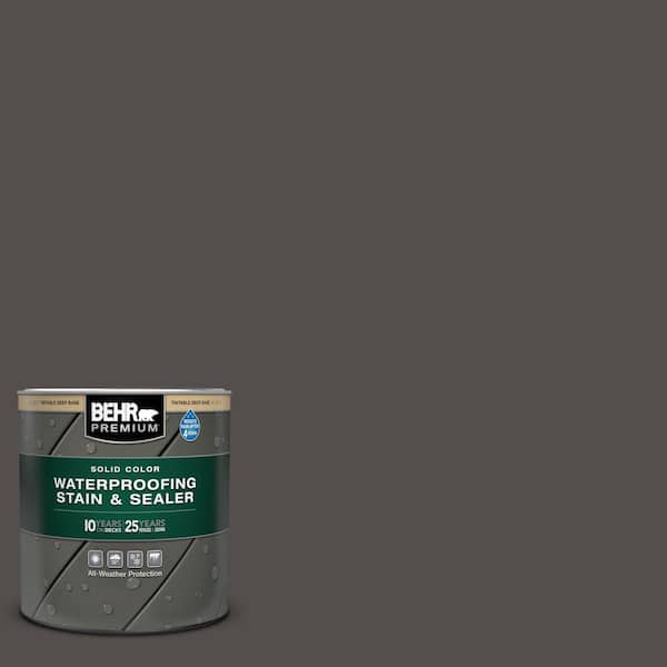 BEHR PREMIUM 1 qt. #PPU24-02 Berry Brown Solid Color Waterproofing Exterior Wood Stain and Sealer