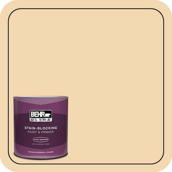 BEHR ULTRA 1 qt. #M270-3 Cream Custard Extra Durable Eggshell Enamel Interior Paint & Primer