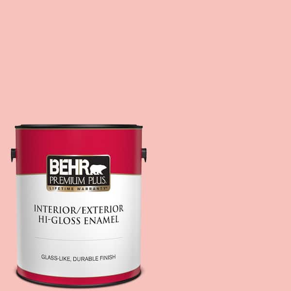 BEHR PREMIUM PLUS 1 gal. #160A-3 Pink Hydrangea Hi-Gloss Enamel Interior/Exterior Paint