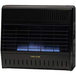 30000 BTU Ventless Blue Flame Dual Fuel Heater with Thermostat Control