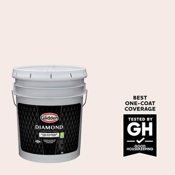 Glidden Diamond 5 gal. PPG1055-1 Fresh Dough Satin Interior Paint with Primer