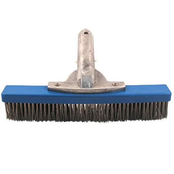 PoolStyle 10 in. Algae Brush With Aluminum Back and Stainless Steel Bristles