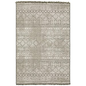 Gables Beige 7 ft. x 9 ft. Tribal Stripe Polypropylene Indoor/Outdoor Area Rug