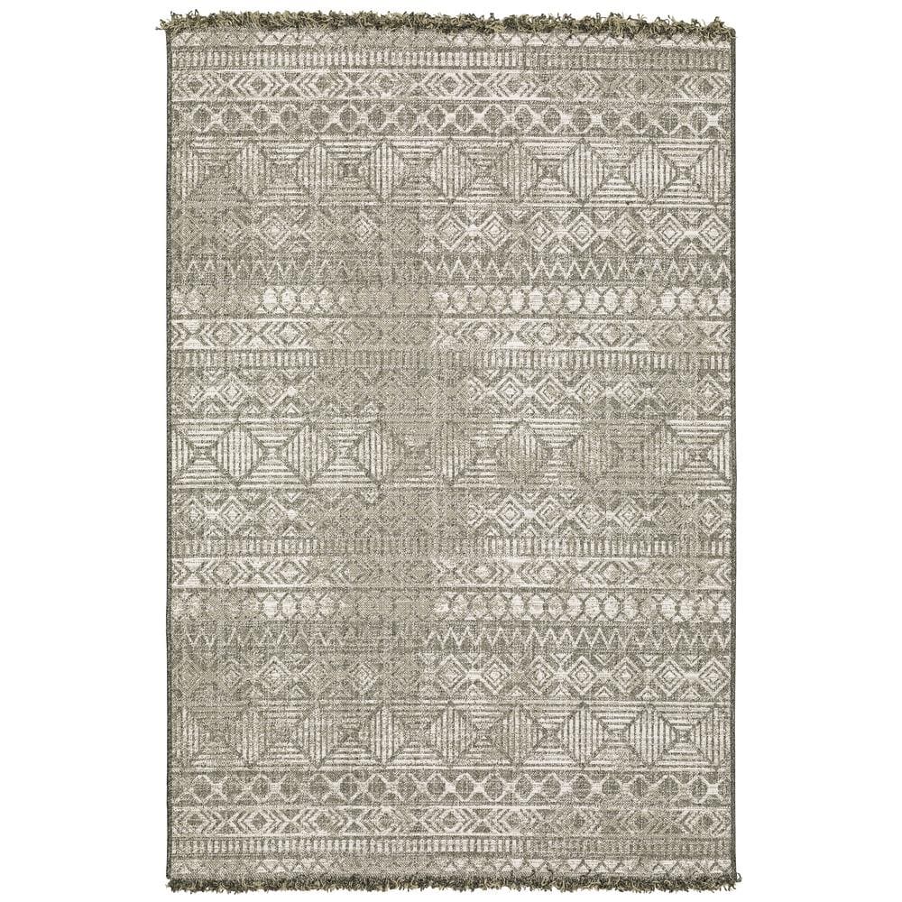 Gables Beige 8 ft. x 10 ft. Tribal Stripe Polypropylene Indoor/Outdoor Area Rug price history on PriceWatchPro