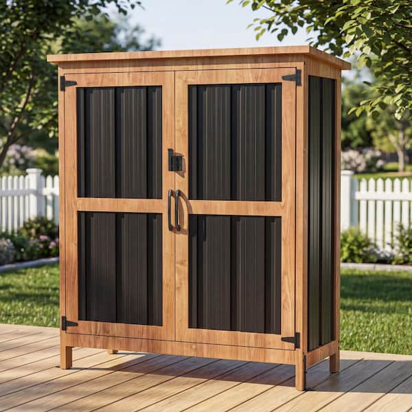 Podmini スペースグレイ Patiowell 2.7 ft. W x 1.3 ft. D x 3.23 ft. H Outdoor Storage