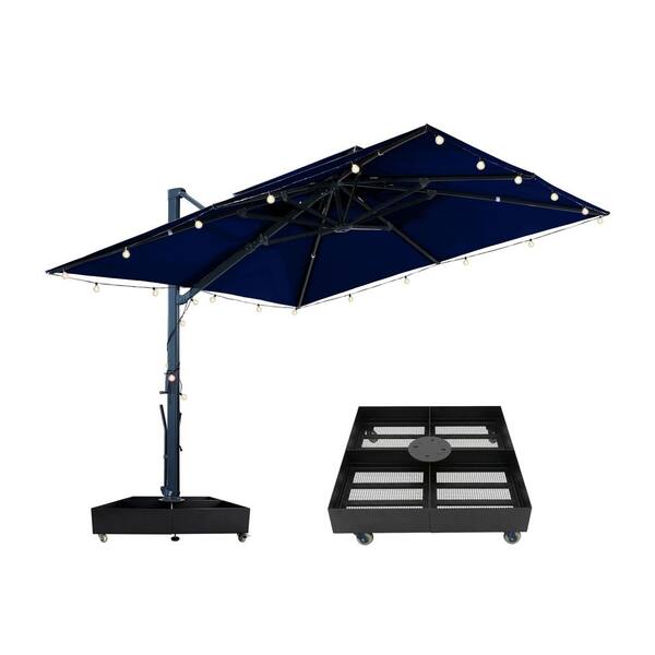 Mondawe 10 ft. x 10 ft. Double Top Cantilever Patio Umbrella in