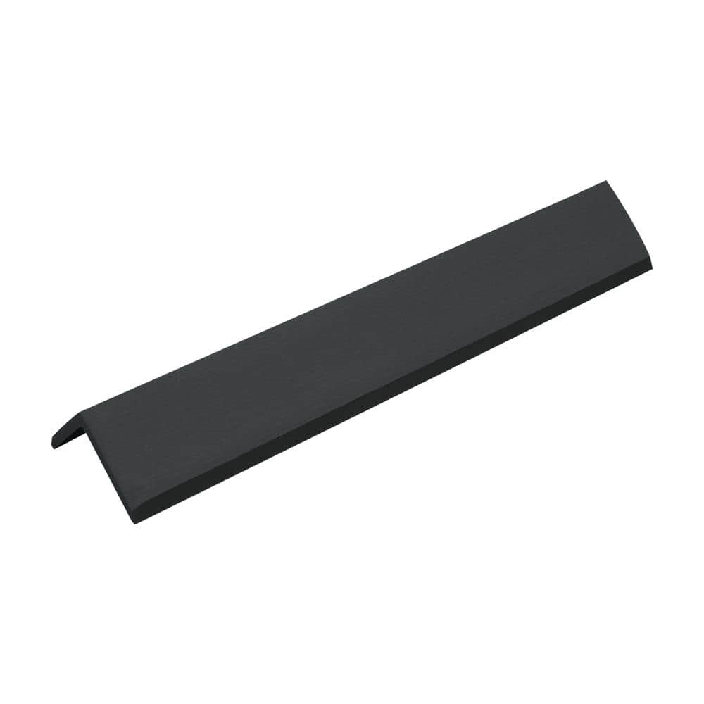 Ejoy 2 in. x 2.2 in. x 8.8 ft. Black Outdoor PVC Wall Siding End Trim