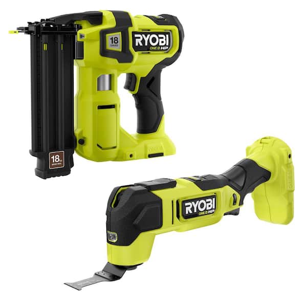 ONE+ HP 18V 18GA Brushless Cordless Airstrike Brad Nailer with HP 18V Oscillating Multi-Tool
