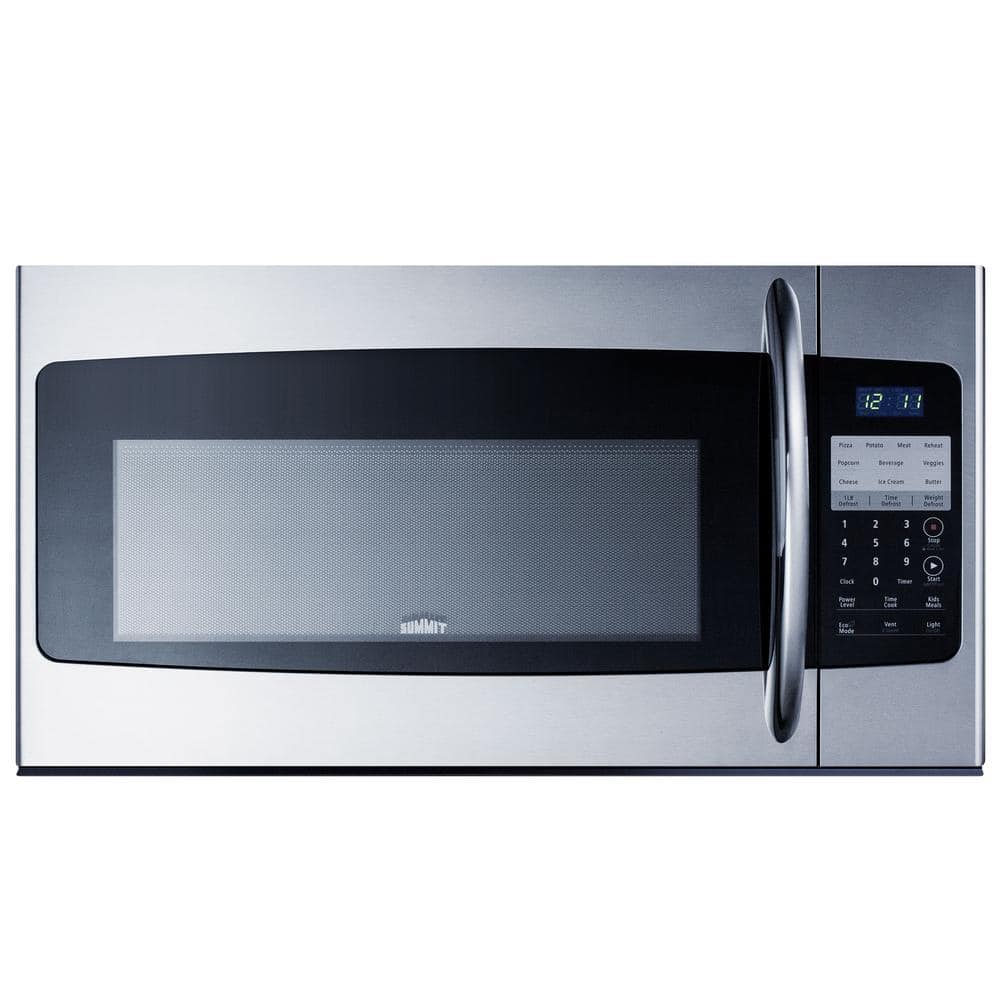 Summit Appliance 30 in. 1.6 cu. ft. Over the Range Microwave in Stainless Steel, Silver