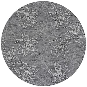 Charm Botanical Ash 7 ft. x 7 ft. Round Indoor/Outdoor Area Rug