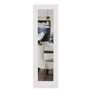 24 in. x 80 in. 1-Lite Mirrored Glass and Solid Core Manufacture Wood White Primed Interior Door Slab