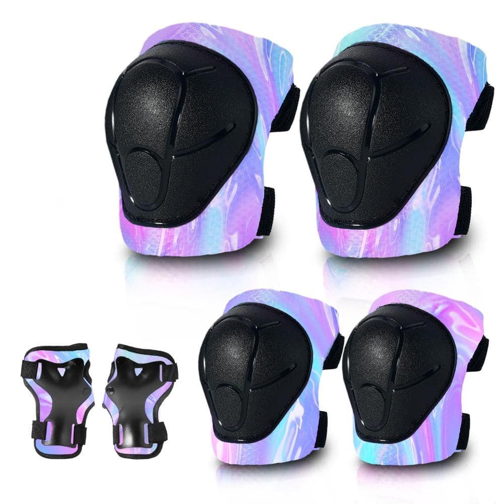 Gradient Color Kids Knee Pads Elbow Pads Wrist Guards Set for Ages 2-14, Adjustable Strap Protective Gear price history on PriceWatchPro