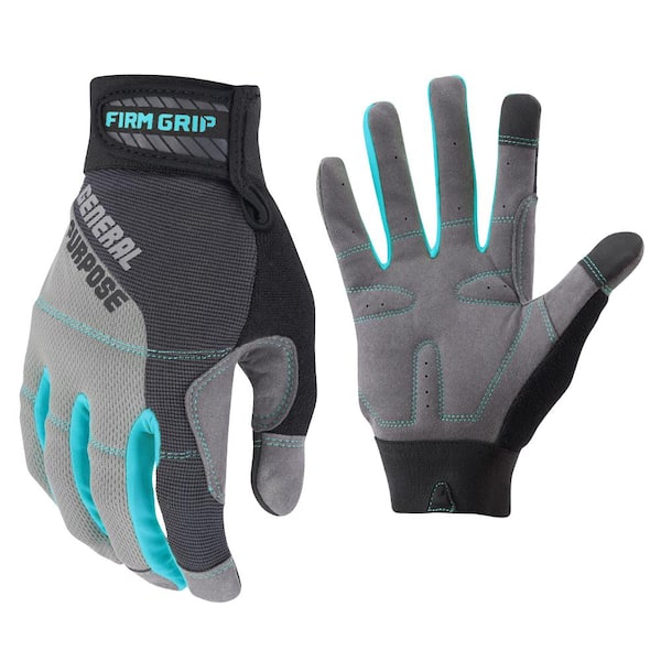 FIRM GRIP Medium Gray Women's General Purpose Synthetic Leather Glove
