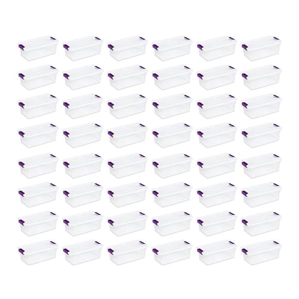 17511712 6 Qt. ClearView Latch Box Storage Tote Container (48 Pack)