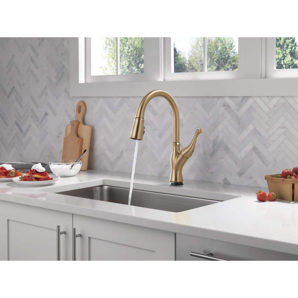Champagne Bronze Touch Kitchen Faucet with Pull-out Spray