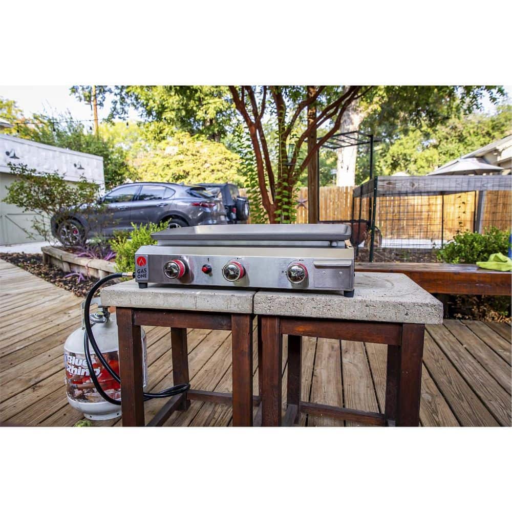Stainless Steel 3-Burner Propane Portable Tabletop Grill