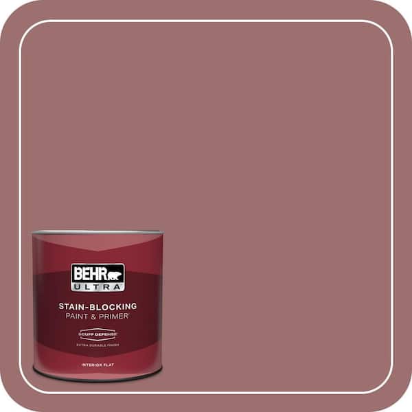 BEHR ULTRA 1 qt. #150F-5 Mulled Wine Extra Durable Flat Interior Paint & Primer