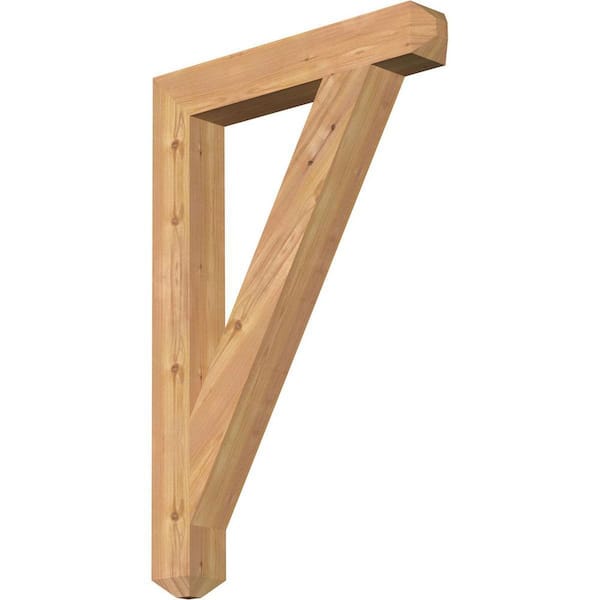 Ekena Millwork 3.5 in. x 36 in. x 24 in. Western Red Cedar Traditional Craftsman Smooth Bracket