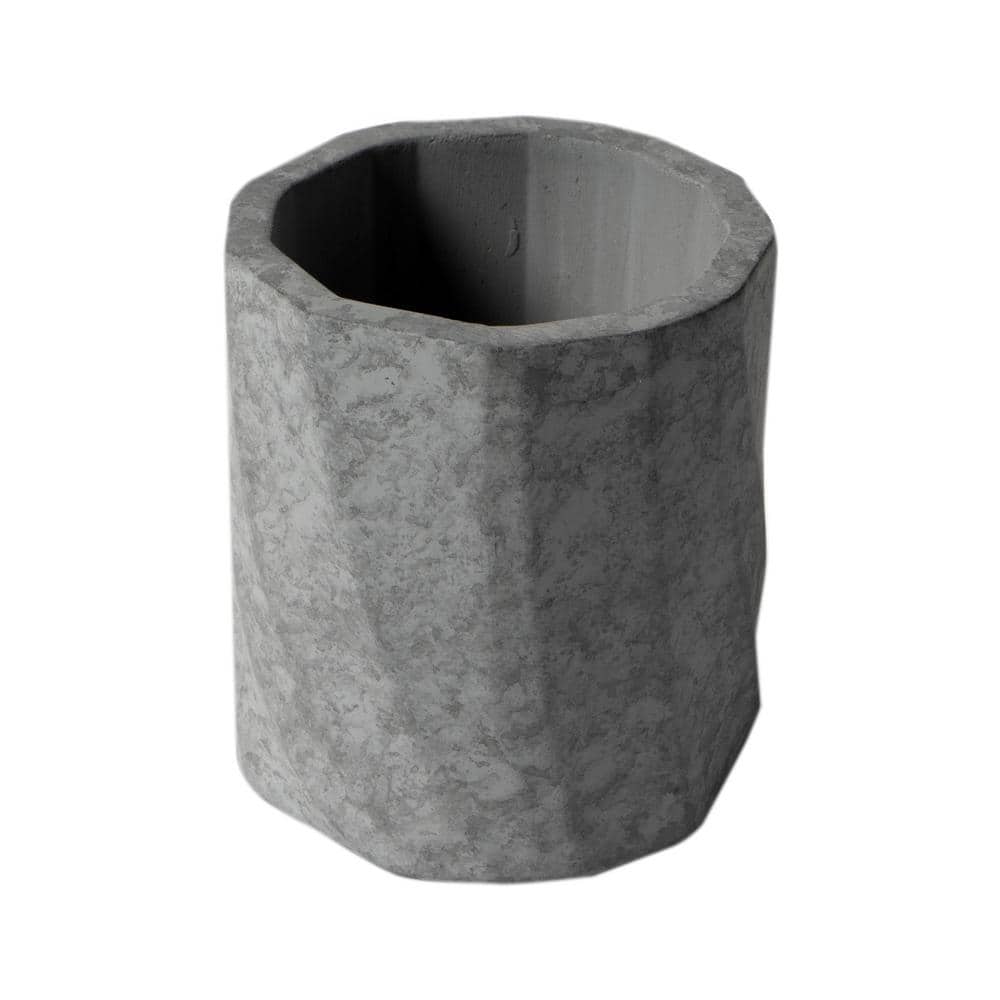 Gray Matte Solid Concrete 4-Piece Bathroom Accessory Set