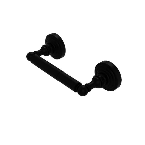 Allied Brass Waverly Place Collection Double Post Toilet Paper Holder in Matte Black