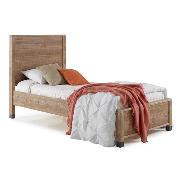 Camaflexi Baja Barnwood Twin Size Panel Headboard Platform Bed