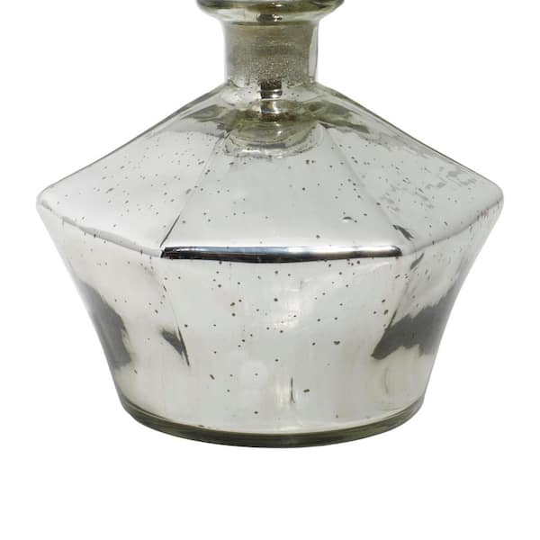 Litton Lane Silver Glass Decorative Jars (Set of 3)