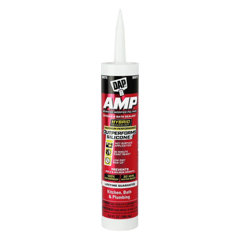 DAP AMP Advanced Modified Polymer 9 oz. White Kitchen and Bath Sealant -  7079800762