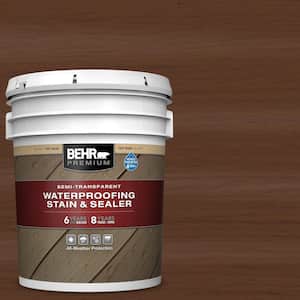 5 gal. #ST-135 Sable Semi-Transparent Waterproofing Exterior Wood Stain and Sealer