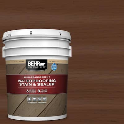 BEHR PREMIUM 1 gal. #T-171 Antique Oak Transparent Waterproofing Exterior  Wood Finish 50001 - The Home Depot