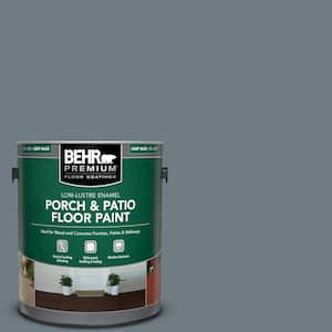 1 gal. #N490-5 Charcoal Blue Low-Lustre Enamel Interior/Exterior Porch and Patio Floor Paint