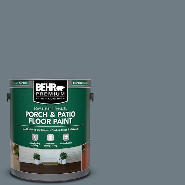 BEHR PREMIUM 1 gal. #N490-5 Charcoal Blue Low-Lustre Enamel Interior/Exterior Porch and Patio Floor Paint
