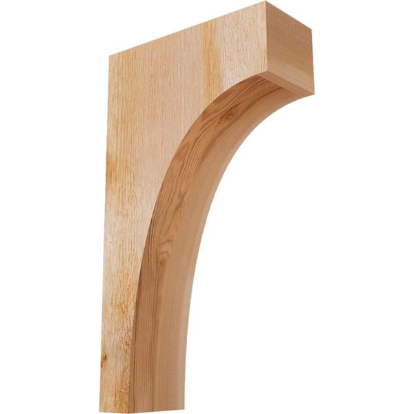 Ekena Millwork 4 in. x 10 in. x 18 in. Western Red Cedar Huntington Rough Sawn Corbel