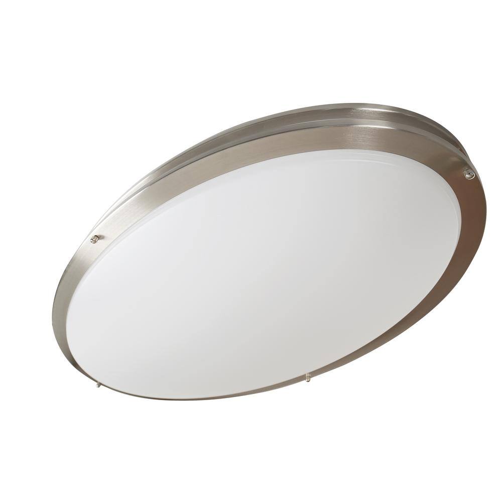 Owens 32" Brushed Nickel Contemporary LED Flush Mount Light