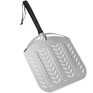 14 in. Perforated Pizza Peel Aluminum Pizza Spatula for Oven and Grill