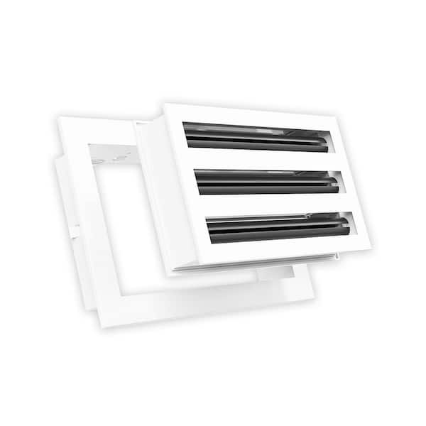 10 in. x 6 in. Aluminum Wall/Ceiling Linear Slot Diffuser in White